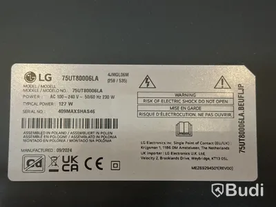 75” TV LG 75UT80006LA