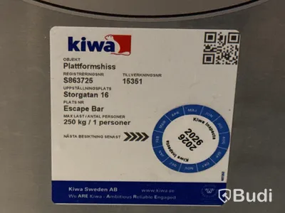 Plattformshiss TechLift 500 | 250 kg | 2022