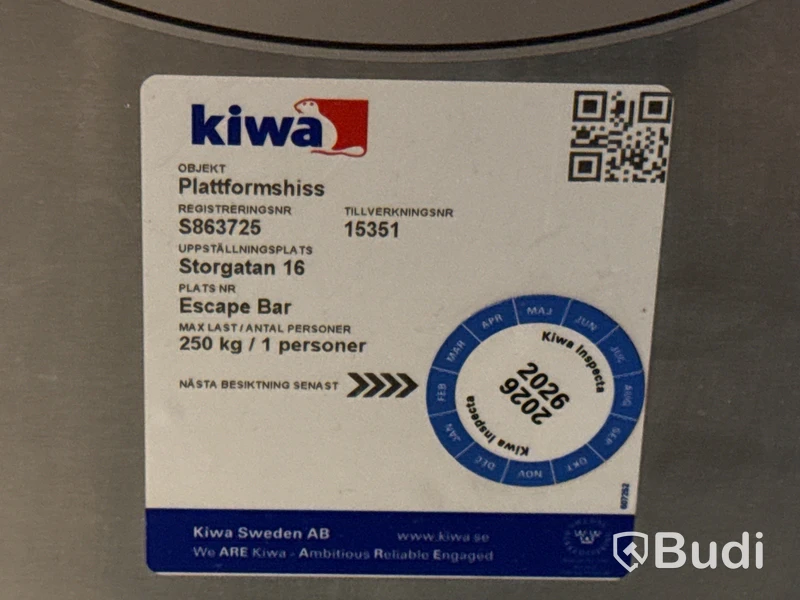 Plattformshiss TechLift 500 | 250 kg | 2022