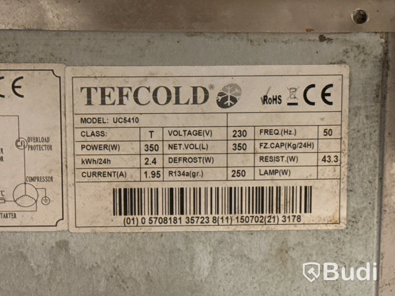 Kylbänk Tefcold UC5410 | 223x70x64 cm