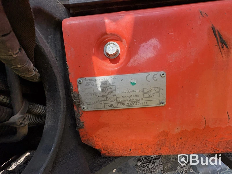 Minigrävare Kubota KX019-4, 2021, 1455 tim