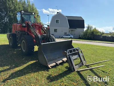 Hjullastare Everun ER28 med skopa och gafflar, -2021, endast 47-timmar