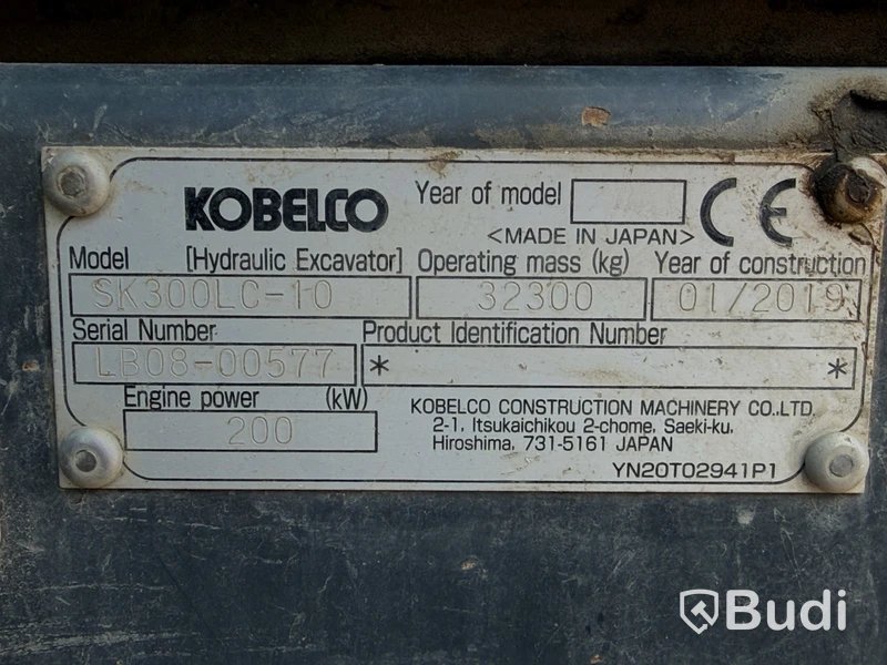 Grävmaskin Kobelco SK300LC-10, Leica 3D grävsystem -2019, inkl. redskap