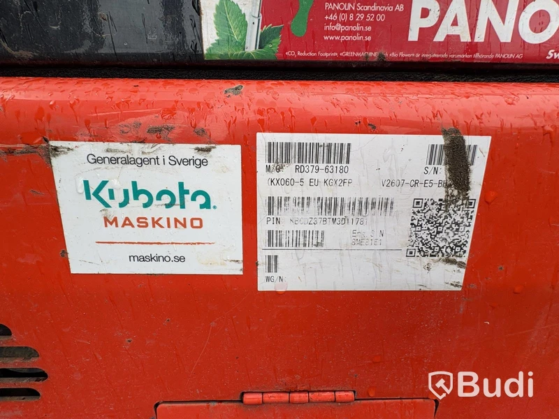 Grävmaskin Kubota KX060-5, 2021, 3068 tim