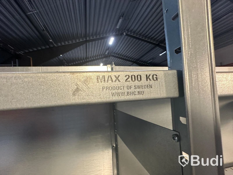 20st sektioner lagerhylla i plåt (Max 200kg)
