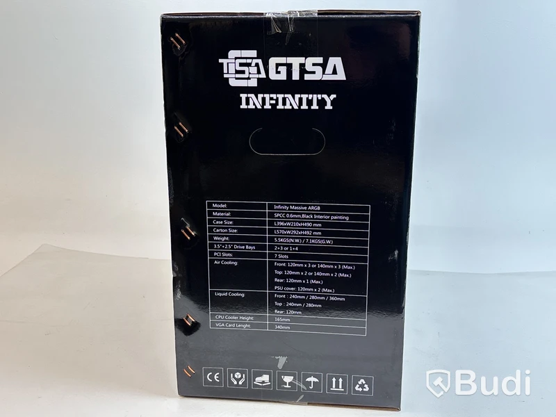 10 st. Datorchassin GTSA Infinity Massive ARGB