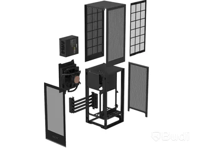 4 st. Datorchassi NZXT H1 svart