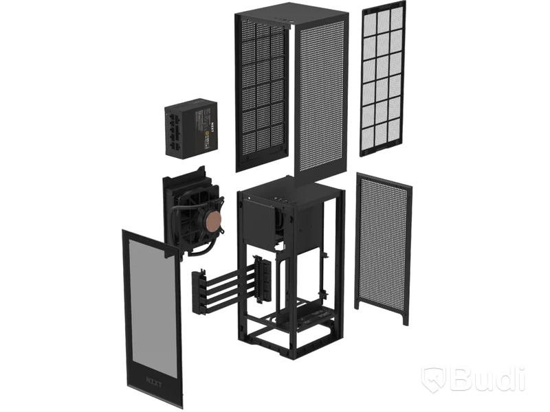 4 st. Datorchassi NZXT H1 svart