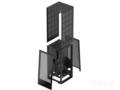4 st. Datorchassi NZXT H1 svart