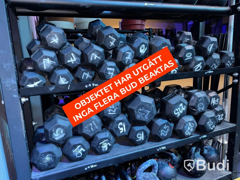 Viktställ inkl. hantlar och kettlebells