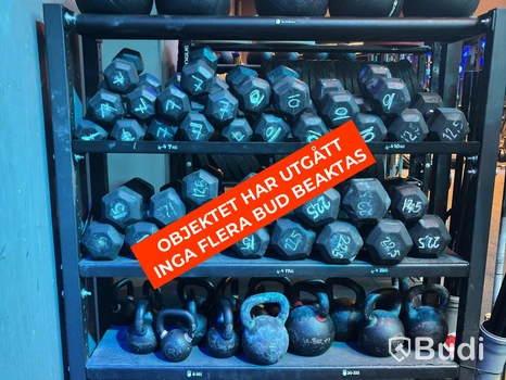 Viktställ inkl. hantlar och kettlebells