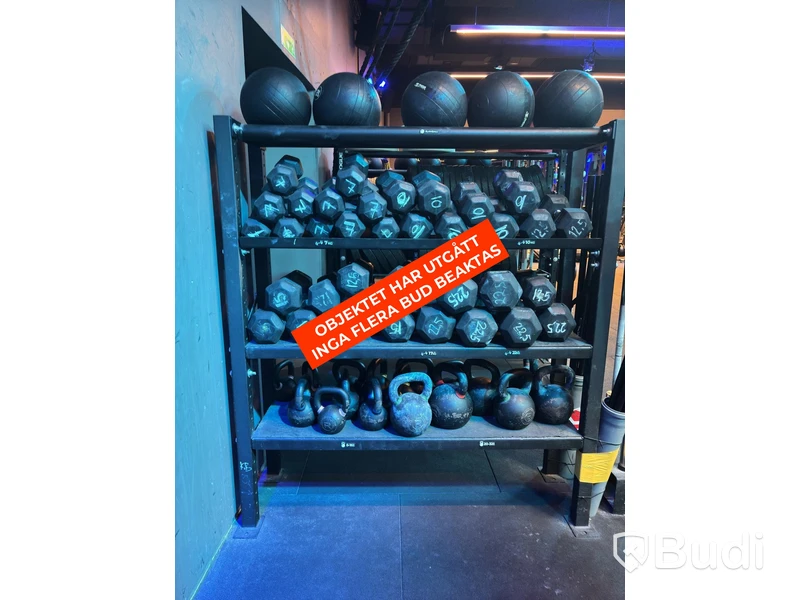 Viktställ inkl. hantlar och kettlebells