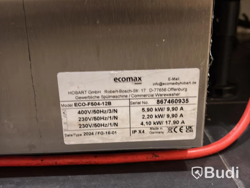 Diskmaskin Hobart ECO-F504-12B, 2024