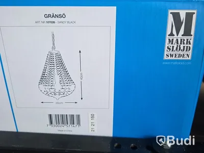 Kristallkrona Markslöjd Gränsö, klar och svart