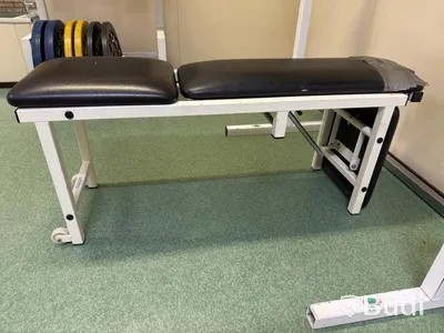 Gym equipment – Rack, bench, barbell, 110 kg of weights, etc.