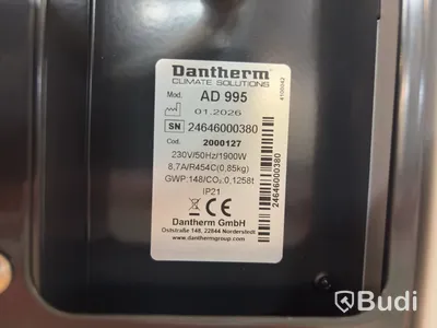 Avfuktare Dantherm AD 995, 1900 W, 2873 timmar -26