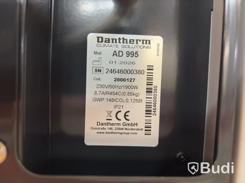 Avfuktare Dantherm AD 995, 1900 W, 2873 timmar -26