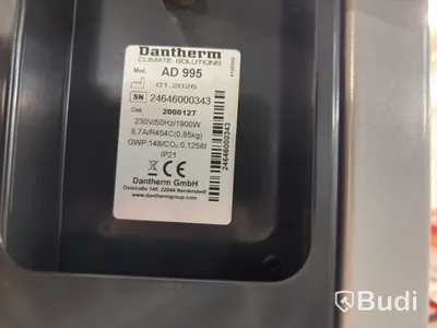 Avfuktare Dantherm AD 995, 1900 W, 3854 timmar -26
