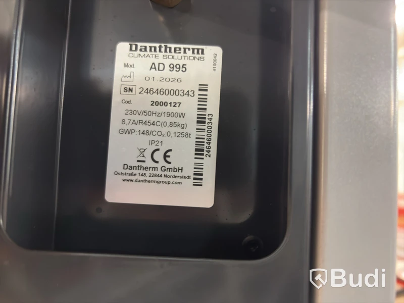 Avfuktare Dantherm AD 995, 1900 W, 3854 timmar -26