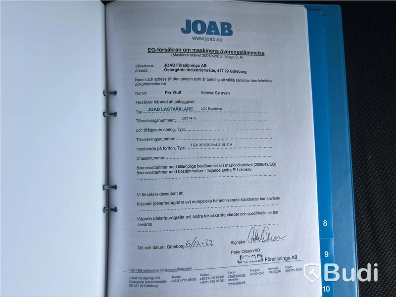 Tridem Hooklift Truck MAN TGX 35.520 8X4-4 BL CH -2023 | JOAB 24-tonne | Plough-equipped