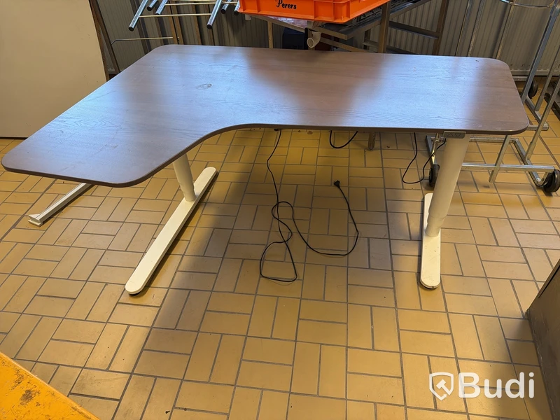 Skrivbord Höj- och sänkbart, trälook