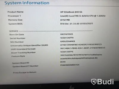 Laptop HP Elitebook 840 G6