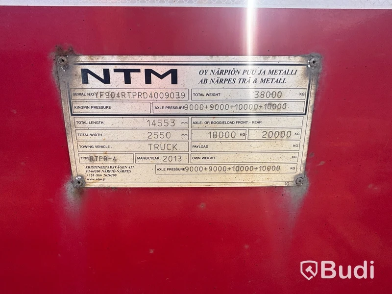 Container trailer NTM RTPR-4 - 2013