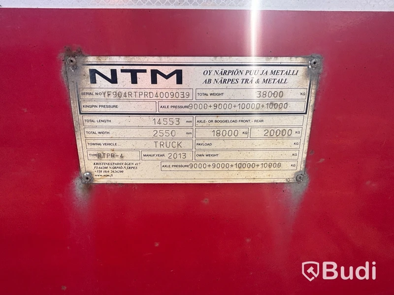 Container trailer NTM RTPR-4 - 2013