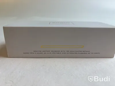 Hårband i läder med 14k guldpläterade detaljer Balmain Paris