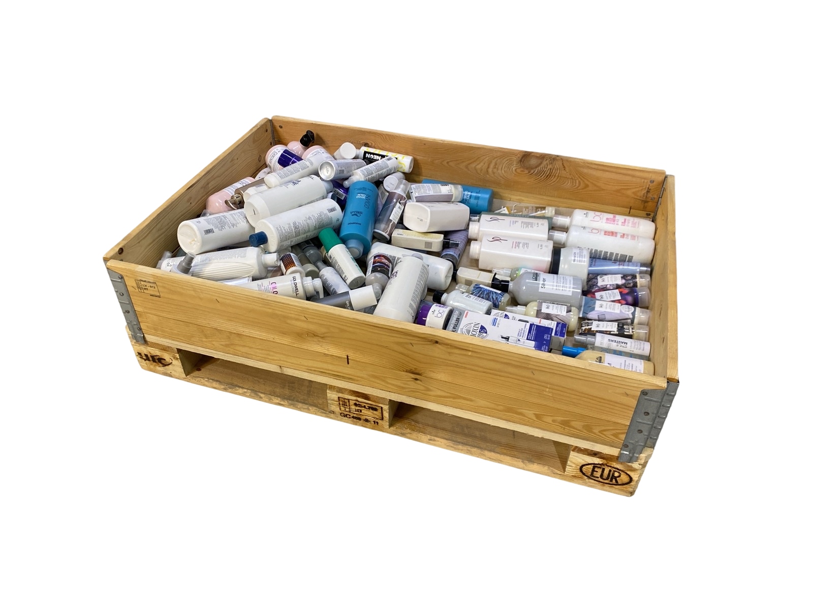 Parti med hårvårdsprodukter