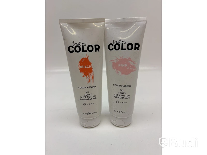 6 st. Färginpackning för hår Treat my Color, rosa och persika.