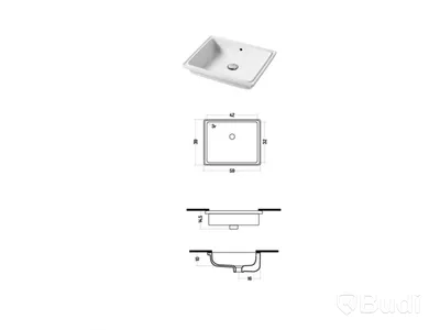 Tvättställ Disegno Ceramica, Lavabo Qubo 50