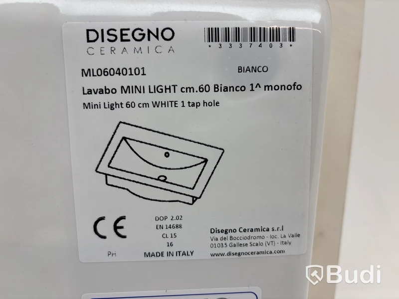 Tvättställ Disegno Ceramica, Lavabo Mini Light 60