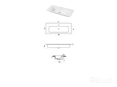 Tvättställ Disegno Ceramica, Qubo Square 40