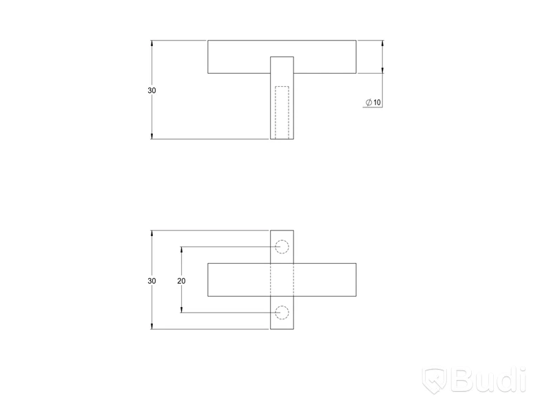 20 st. Möbelknopp Haven Knob A2. 02 Brushed Black Chrome