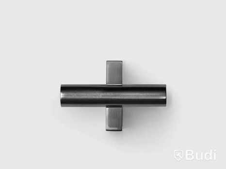 10 st. Möbelknopp Haven Knob A2. 02 Brushed Black Chrome
