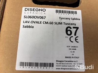 Tvättställ Disegno Ceramica Oval 60 Slim Sabbia