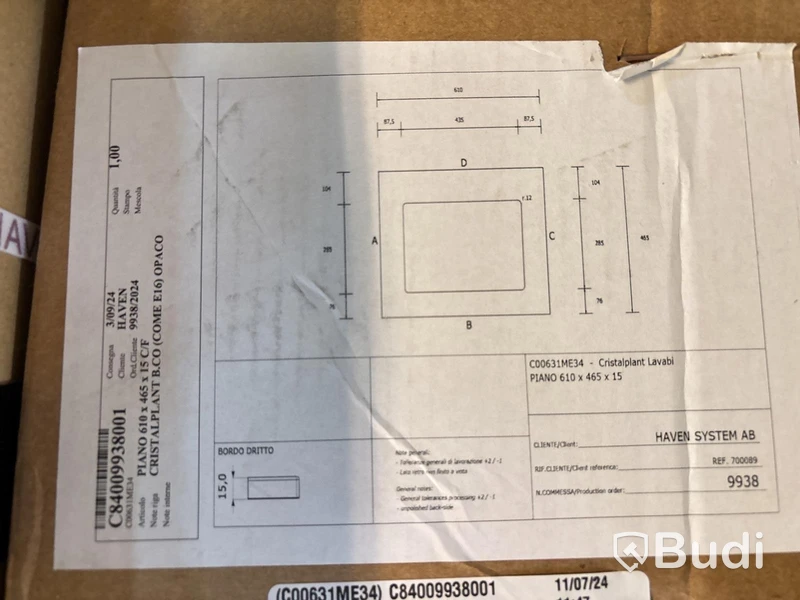 (NEW) Countertop for sink/washbasin