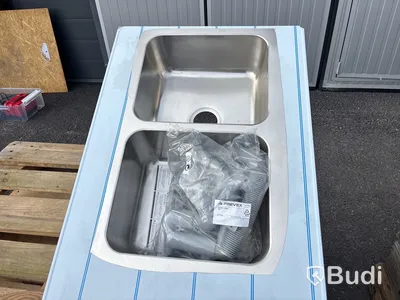Diskbänk rostfritt två stycken