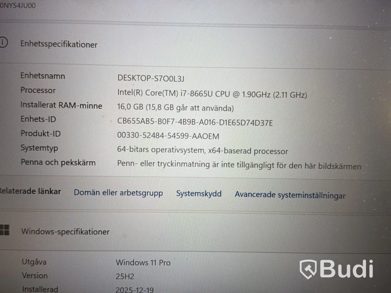 Laptop Lenovo ThinkPad T490s, i7, 16GB
