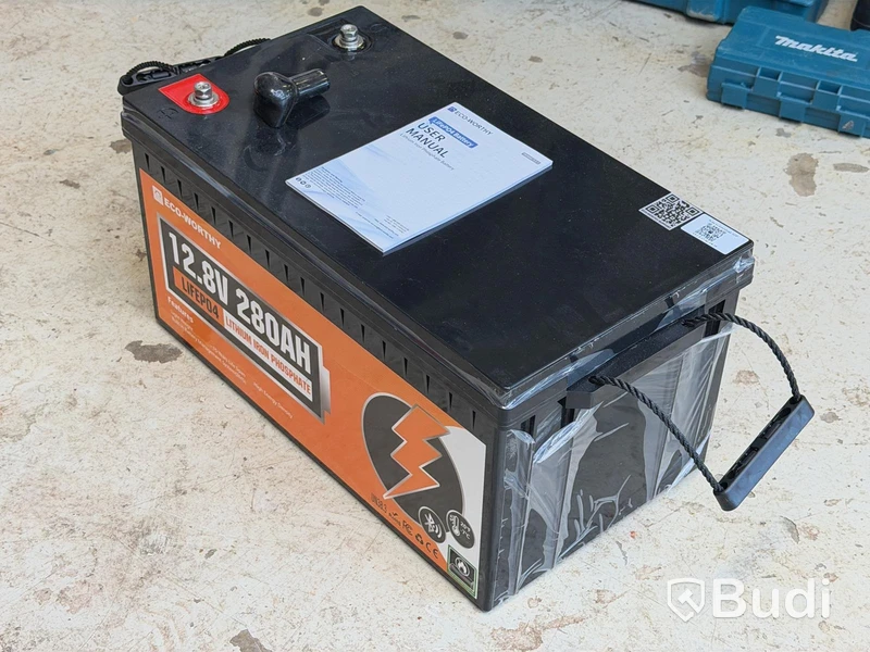 Batteri, ECO-WORTHY LiFePO4, 12.8 V 280 Ah