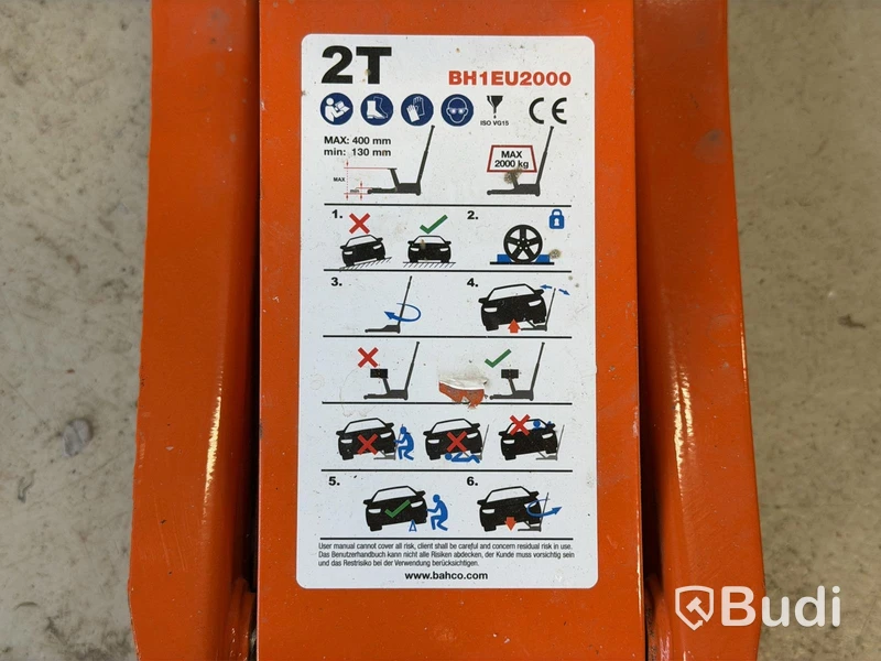 Domkraft Bahco BH1EU2000, 2T samt 2 st pallbockar