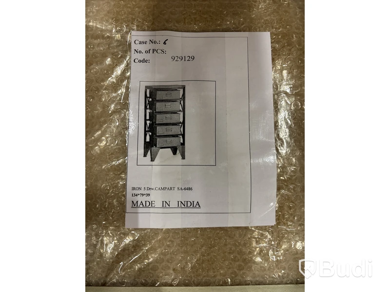 4 st. Hyllor, 5-lådor CAMPART SA-6486