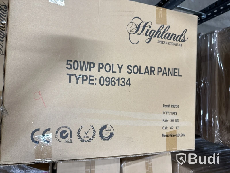 10 st. Solcellspaneler Polykristalline 50 W