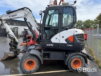 Bobcat E57W wheeled excavator, 2018, 2,155 hours