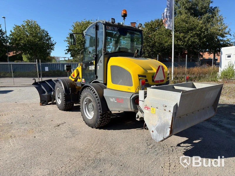 Wacker Neuson WL52 wheel loader, 2024 (248 hours), with plow and sand spreader