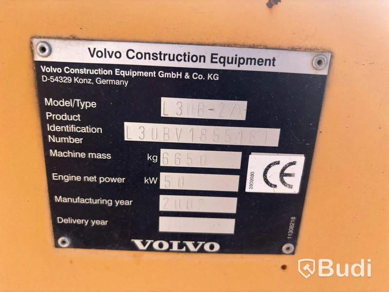 Hjullastare Volvo L30B-ZX, 2007, 5191 tim