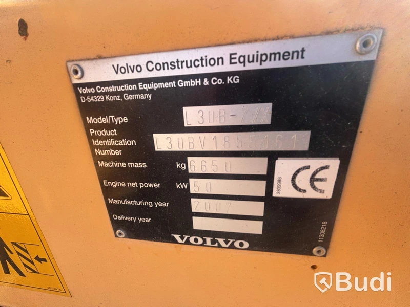Hjullastare Volvo L30B-ZX, 2007, 5191 tim