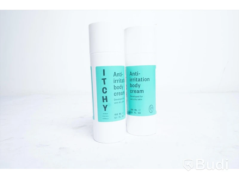 Hudkräm – Itchy, Anti-irritation body cream, för torr hud. 8 st kartonger á 42 st. Totalt ord. pris inkl. moms: ca 80.000