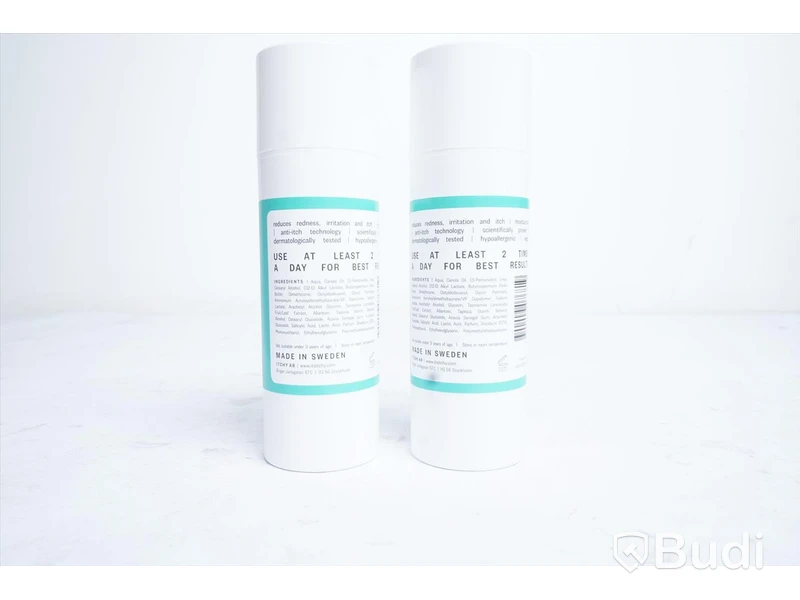 Hudkräm – Itchy, Anti-irritation body cream, för torr hud. 8 st kartonger á 42 st. Totalt ord. pris inkl. moms: ca 80.000